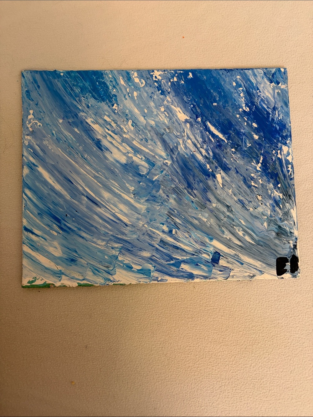 Abstract Blue Wave Home Art Canvas - Unbranded